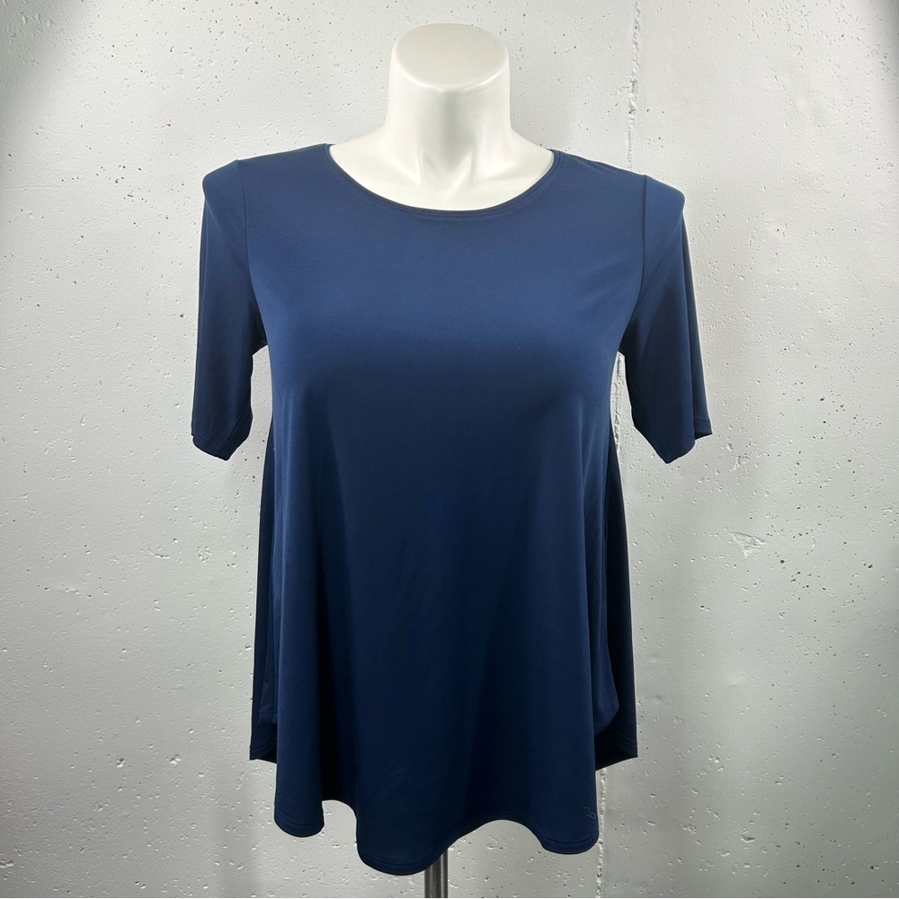 Chico's Navy Blue The Ultimate Short Sleeve Top